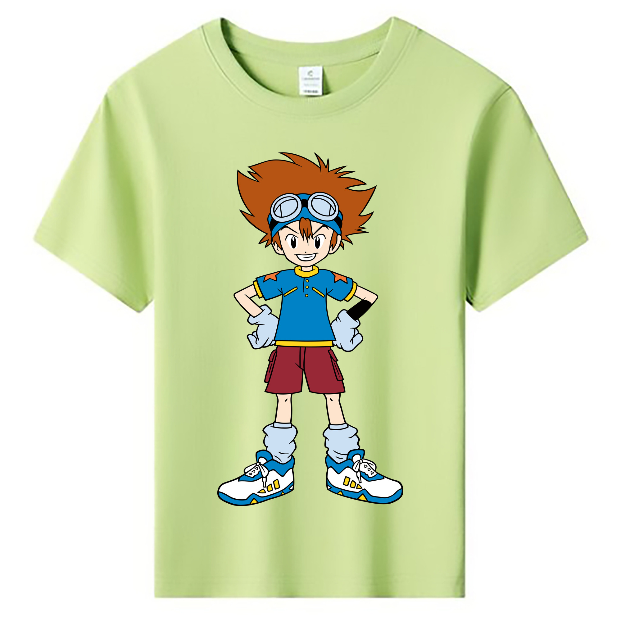 （画像用） Digimon デジタルモンスター/デジモン 綿100％キッズTシャツ（フロントプリント）